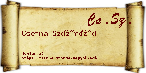 Cserna Szórád névjegykártya